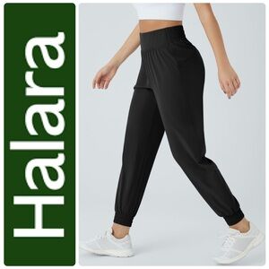 HALARA Black High Waisted Elastic Waistband Hiking Joggers